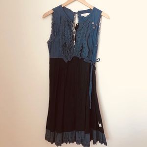 Color Block Blue Odd Molly Dress